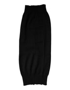 Black Cashmere Knitted Neck Warmer Foulard Scarf