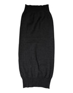 Black Cashmere Knitted Neck Warmer Foulard Scarf