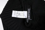 Black Cashmere Knitted Neck Warmer Foulard Scarf