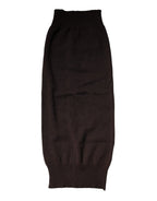 Brown Cashmere Knitted Neck Warmer Foulard Scarf