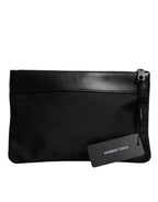 Multicolor Leopard Jacquard Print Logo Plaque Pouch Bag