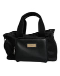 Black Shoulder Strap Pet Carry Logo Plaque Bag