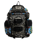 Multicolor Majolica Print Nylon Backpack Bag