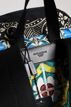Multicolor Majolica Print Nylon Backpack Bag