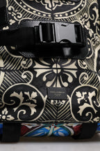 Multicolor Majolica Print Nylon Backpack Bag