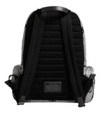 Polyester Gray Black DG Logo Plaque Backpack Bag