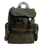 Reise-Rucksack im Military-Green-Patchwork-Design