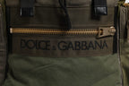 Militärgrüner Patchwork-Reise-Rucksack