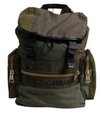Zaino da viaggio patchwork verde militare