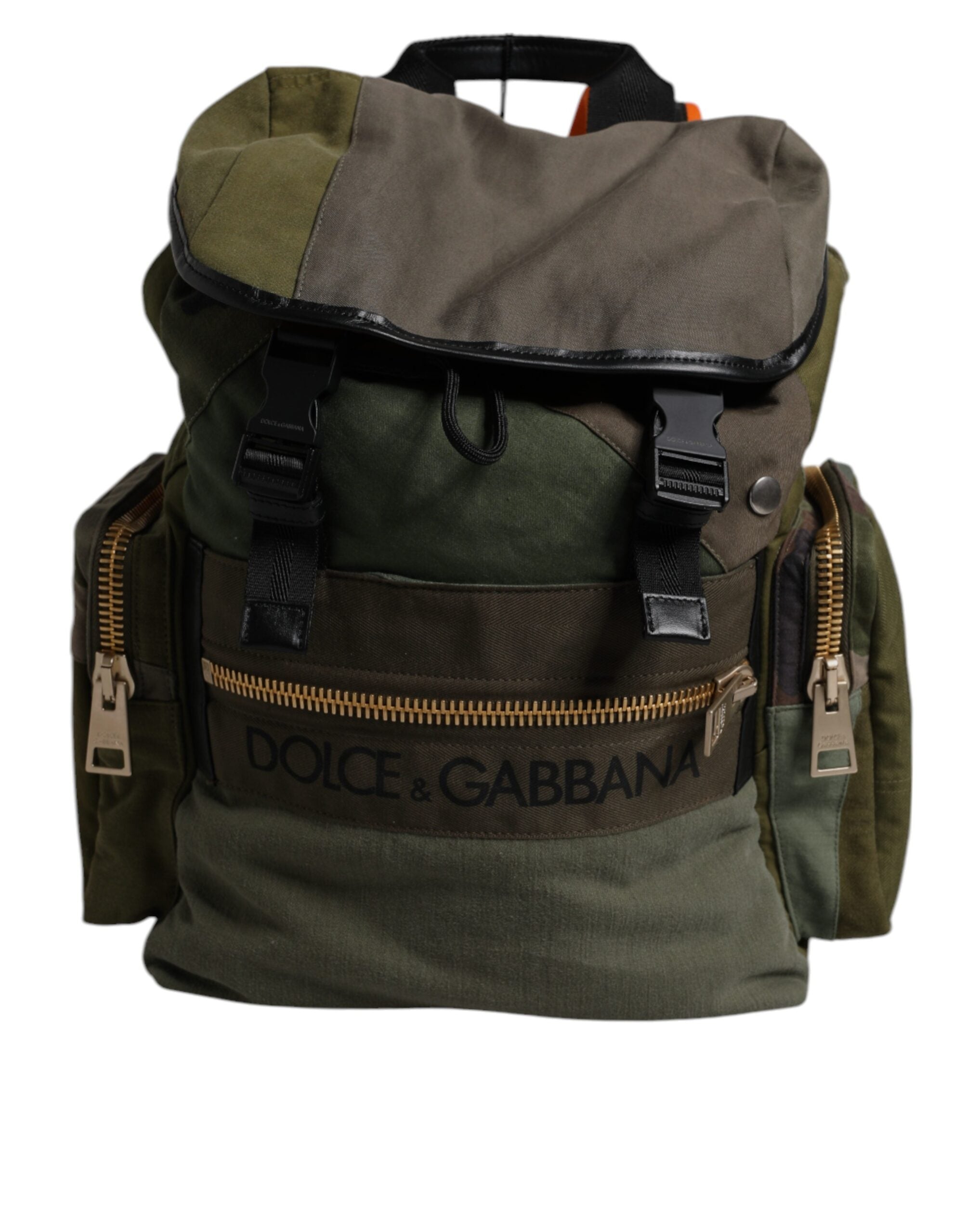 Zaino da viaggio patchwork verde militare