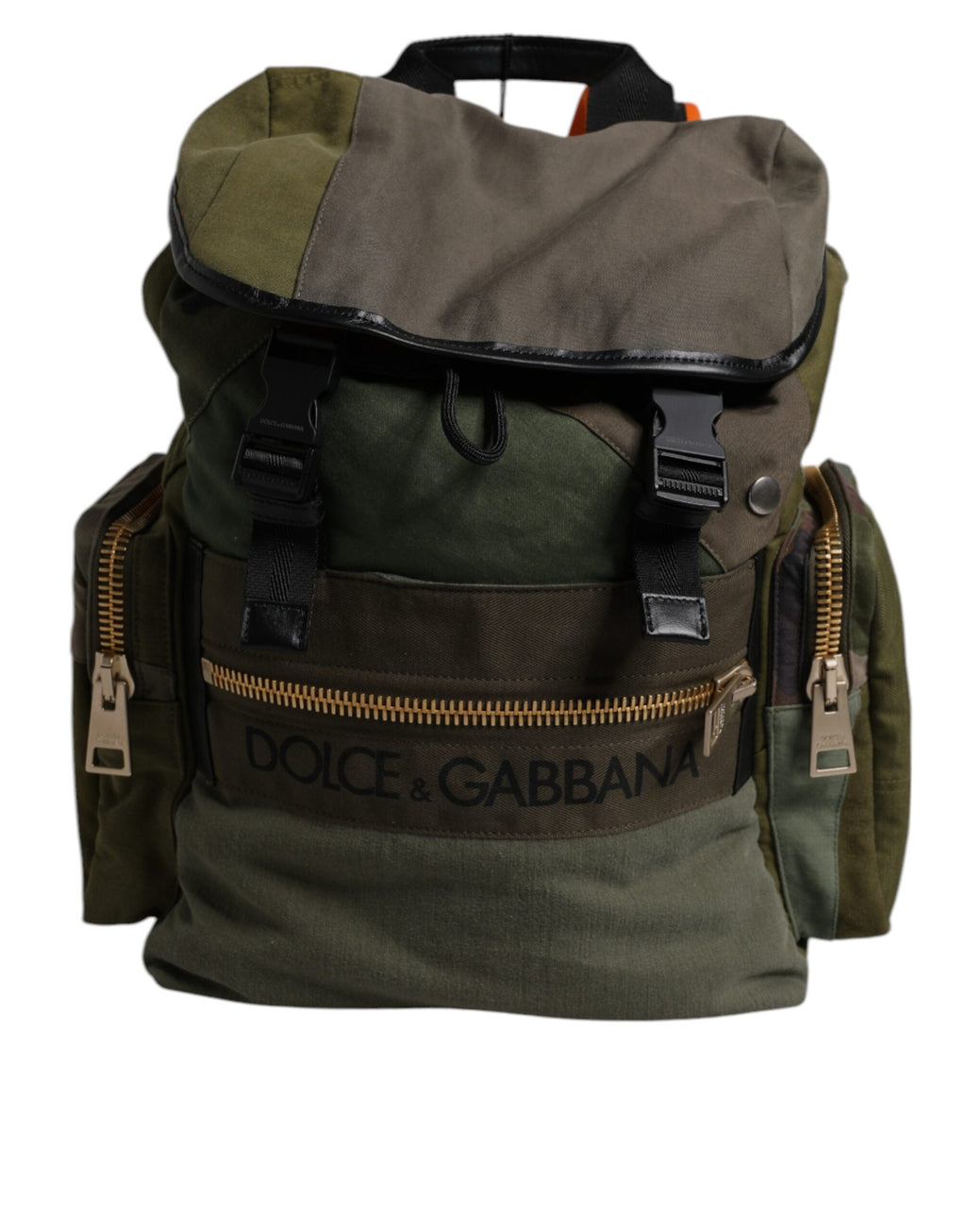 Zaino da viaggio patchwork verde militare