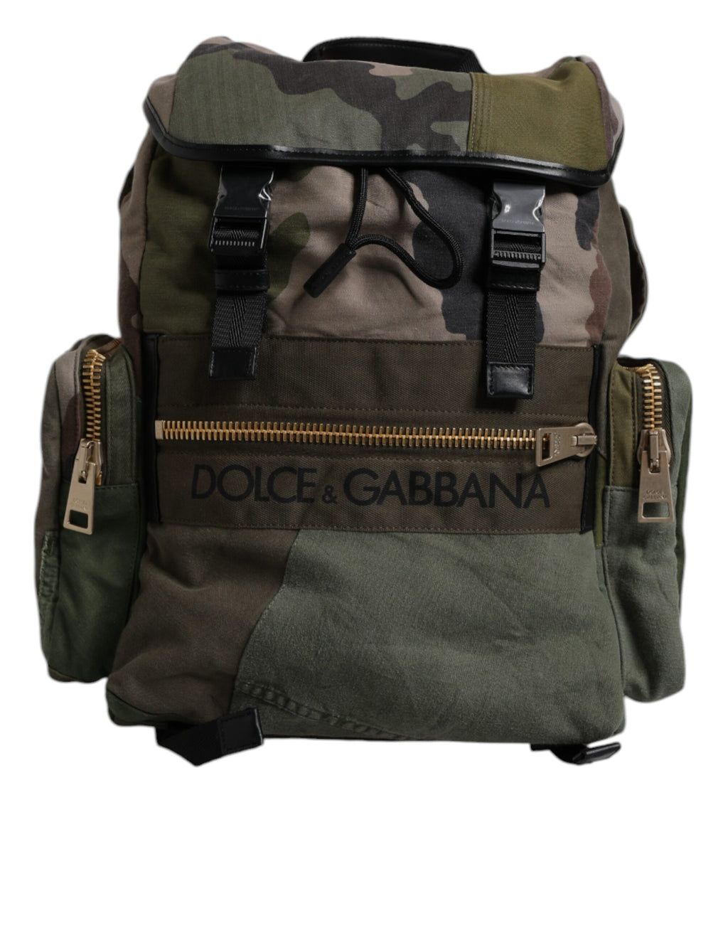 Military Green Patchwork Reise Rucksack Tasche