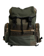 Militärgrüner Patchwork-Schulrucksack
