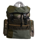 Militärgrüner Patchwork-Reise-Rucksack