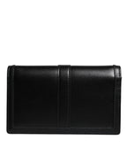 Black Calfskin Leather Chain Strap Shoulder Crossbody Bag