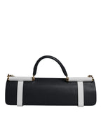 Blue White Calfskin Leather Crossbody Shoulder Bag
