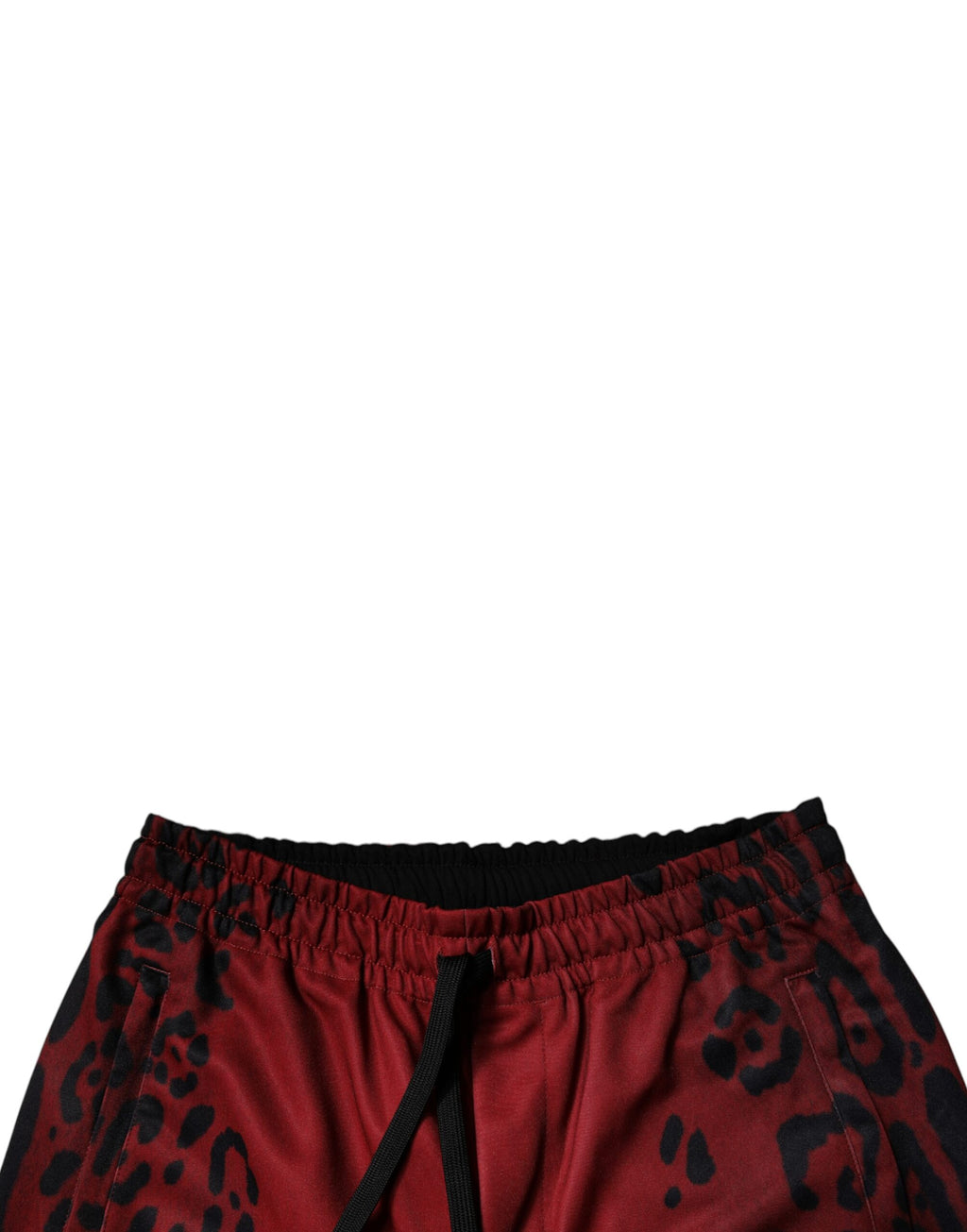 Red Leopard Print Polyester Men's Jogger Pants
