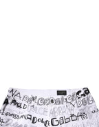 White Logo Print Straight Men Denim Jeans
