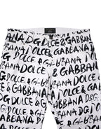 White Cotton Logo Print Skinny-Jeans