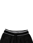 Black Mid Waist Jogger Men Sweatpants Pants