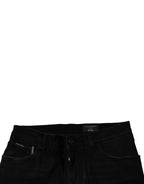Black Ripped Cotton Skinny Men Denim Jeans