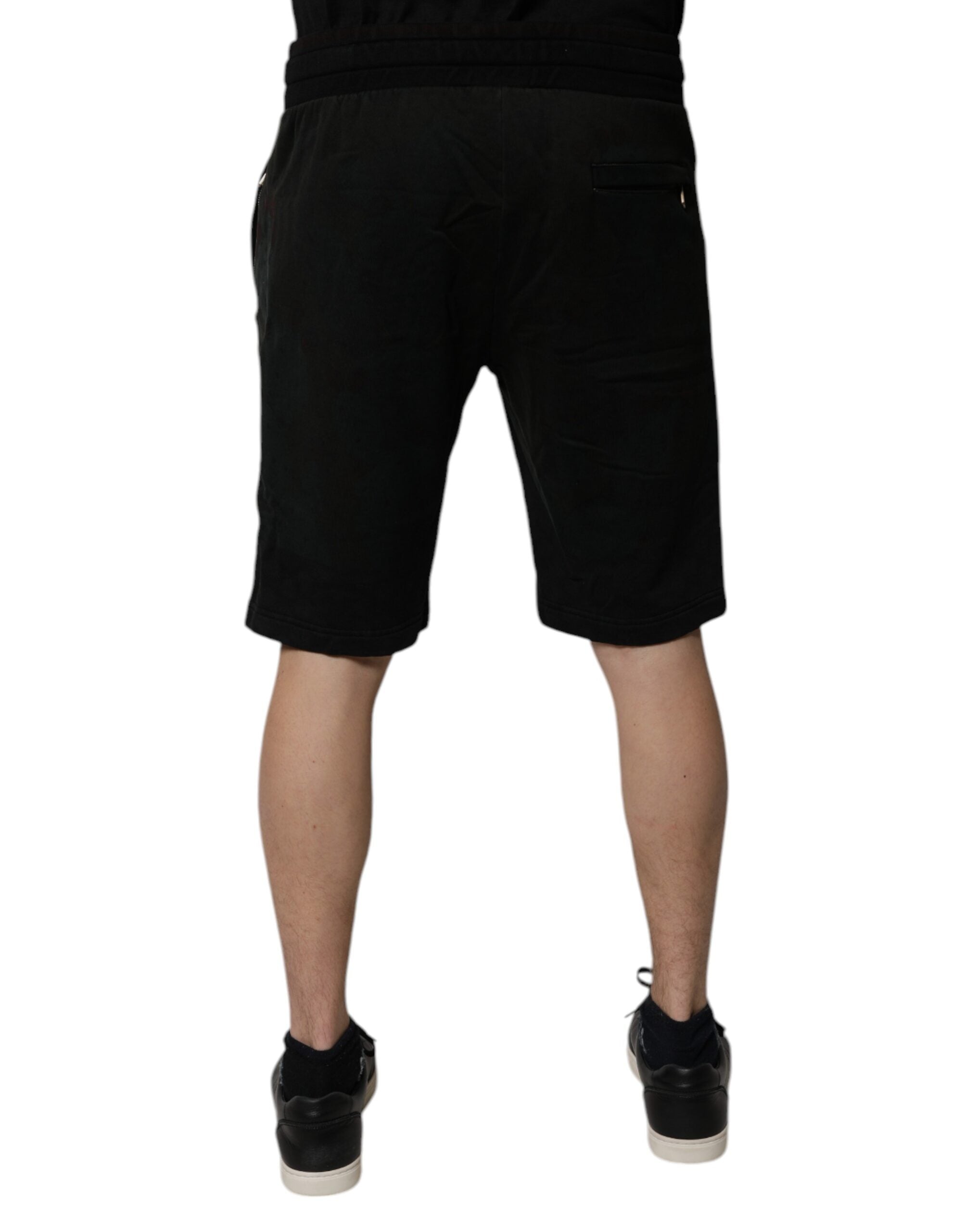 Schwarze Sweatshorts aus Baumwolle für Herren Bermudashorts