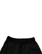Schwarze Sweatshorts aus Baumwolle für Herren Bermudashorts