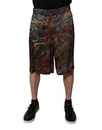 Bermudashorts mit Marmorprint in mehreren Farben