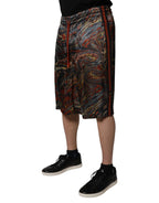 Bermudashorts mit Marmorprint in mehreren Farben
