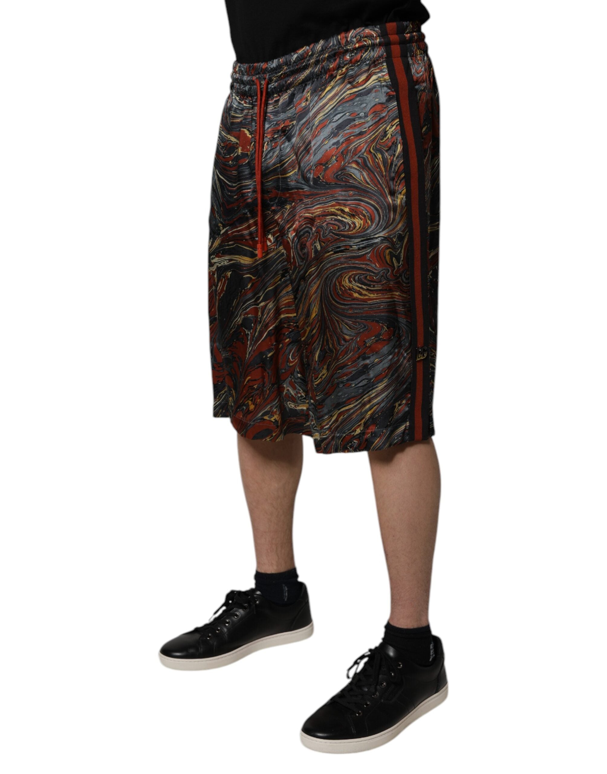 Bermudashorts mit Marmorprint in mehreren Farben