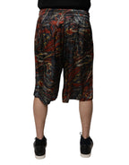 Bermudashorts mit Marmorprint in mehreren Farben