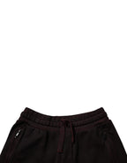 Männer Sweatshorts aus Baumwolle in Burgunderrot Bermudashorts