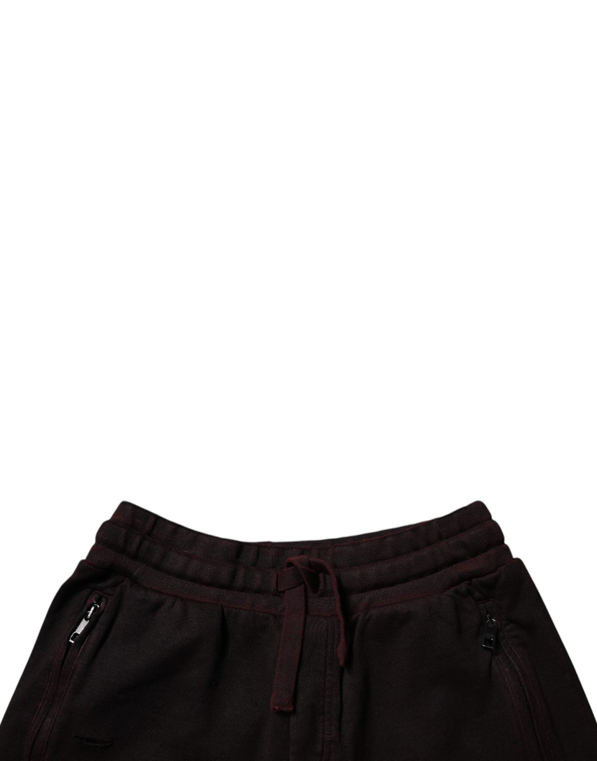 Männer Sweatshorts aus Baumwolle in Burgunderrot Bermudashorts