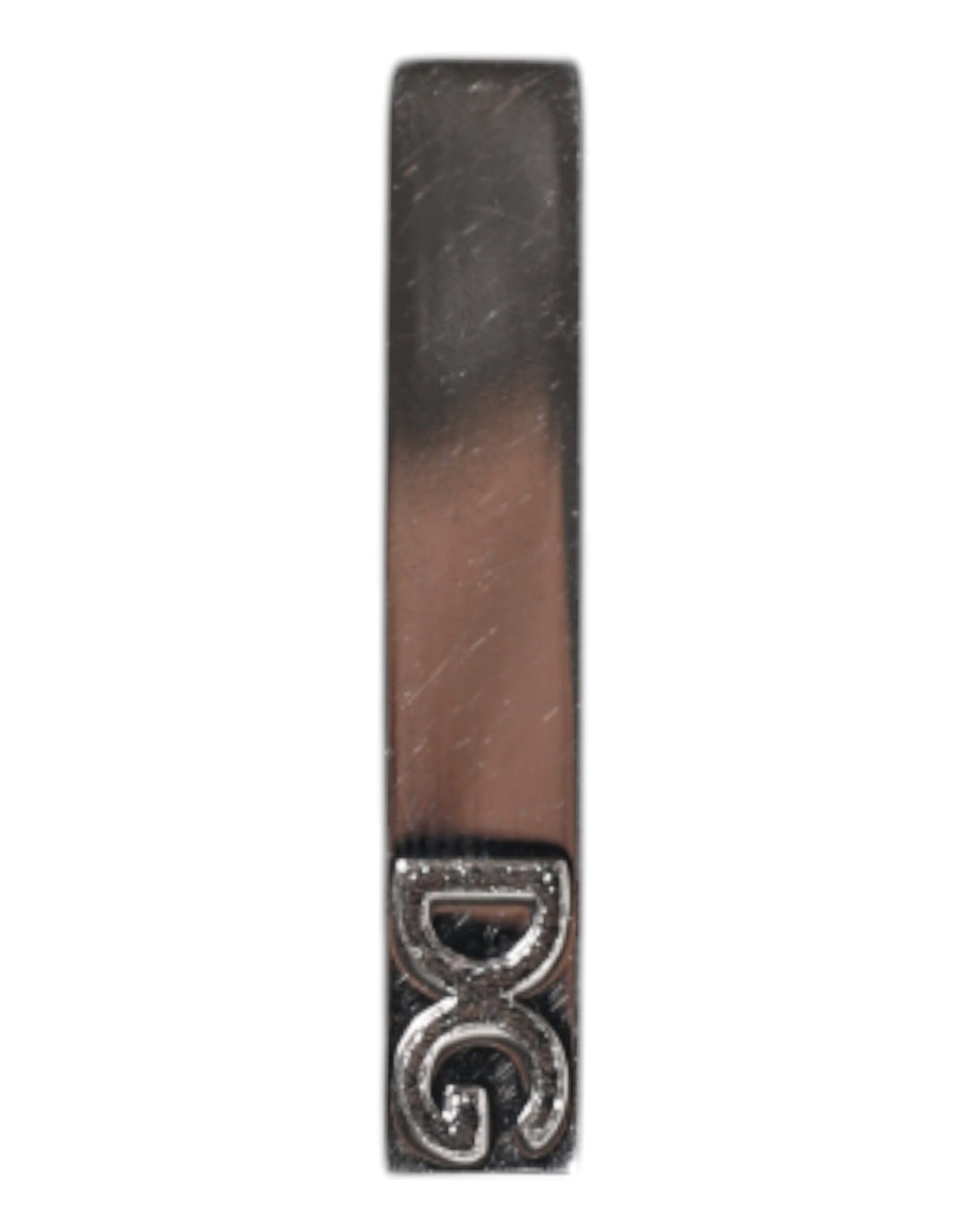 Krawattennadel aus Messing in Silberoptik mit Logo