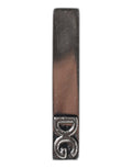 Krawattennadel aus Messing in Silberoptik mit Logo