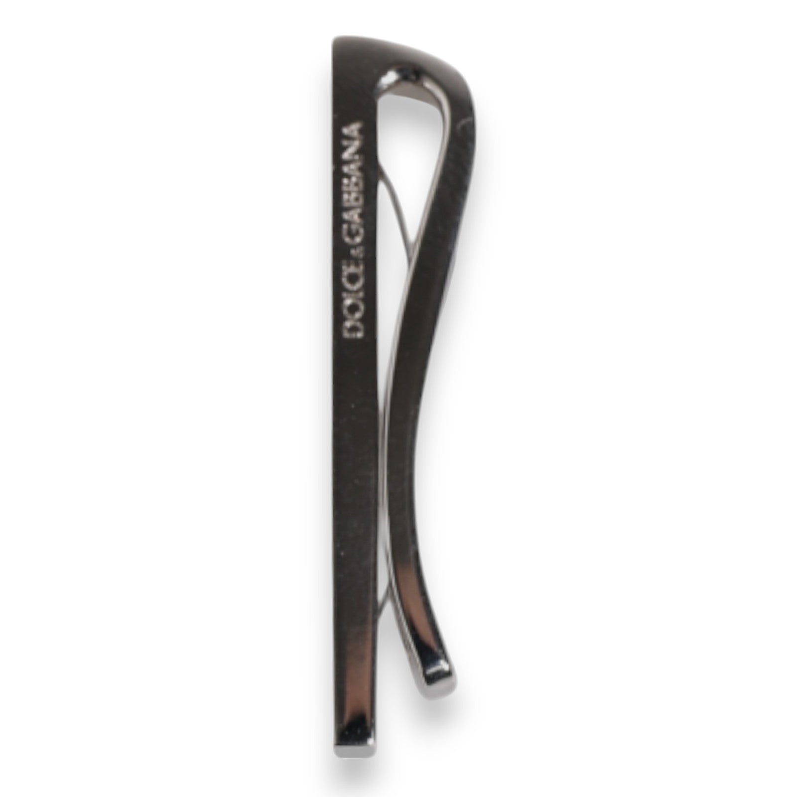 Krawattennadel aus Messing in Silberoptik mit Logo