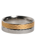 Gold Silberfarbener Ring aus echtem Messing mit DG Logo