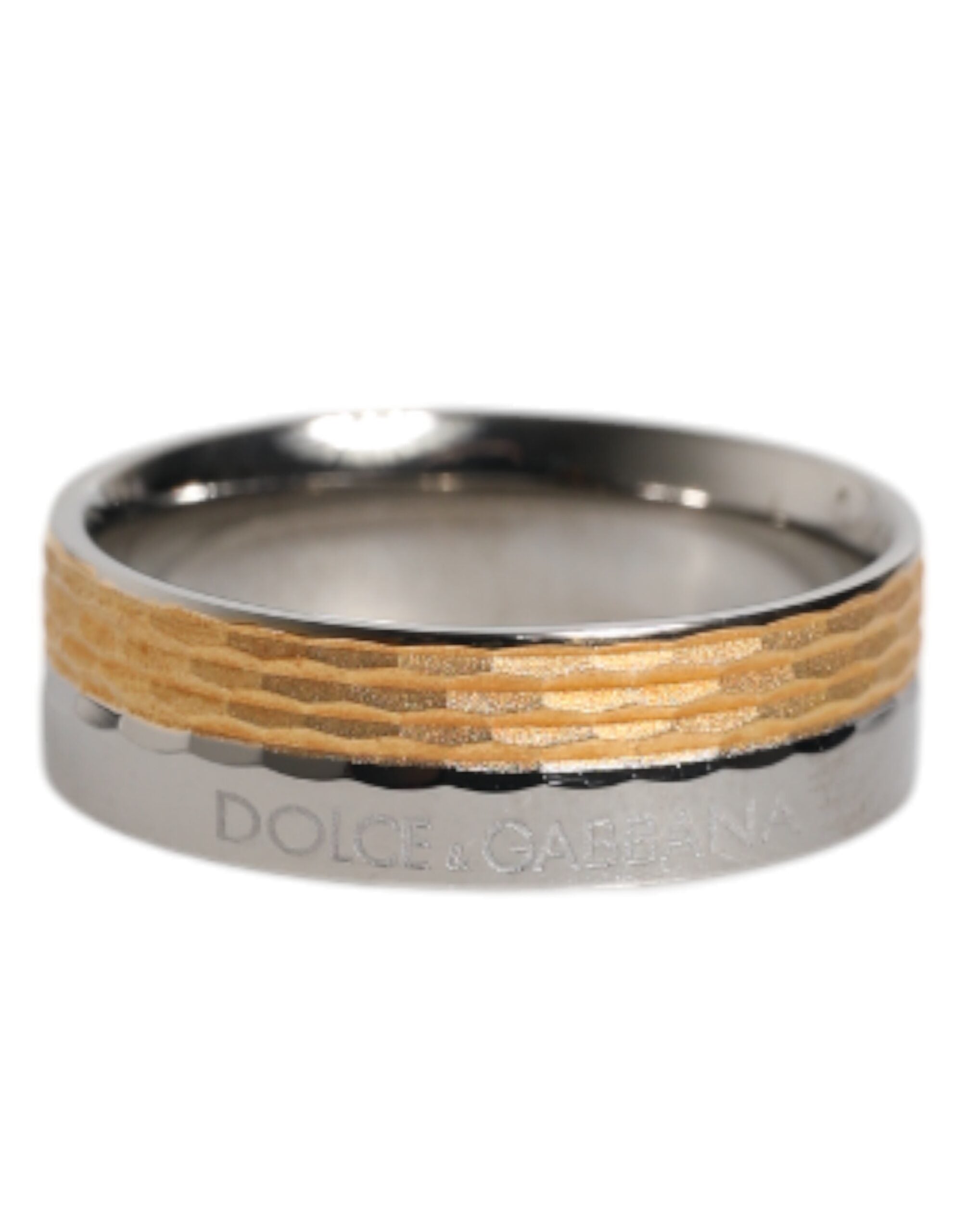 Gold Silberfarbener Ring aus echtem Messing mit DG Logo