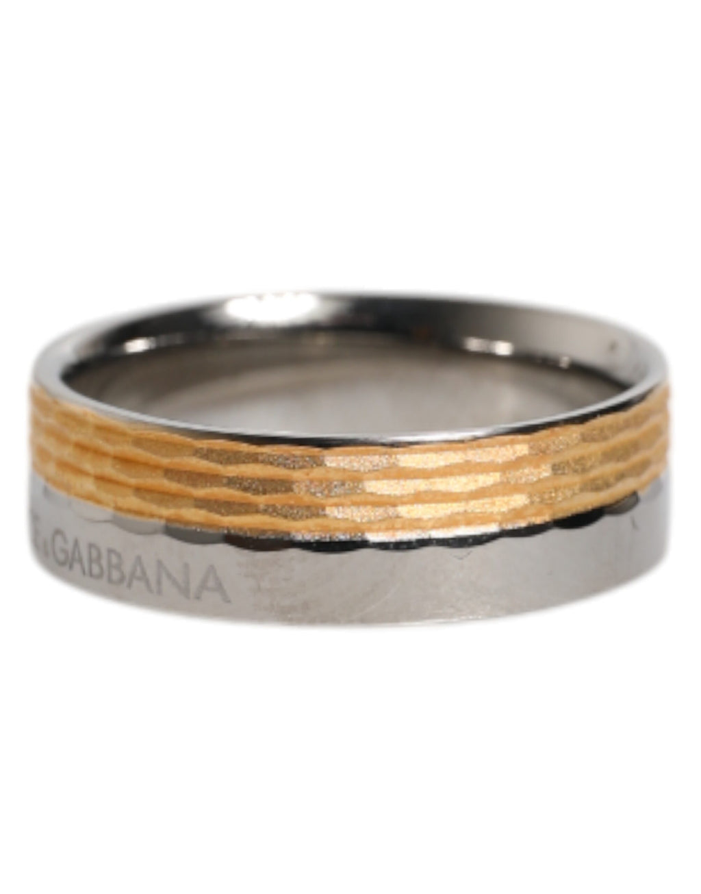 Gold Silberfarbener Ring aus echtem Messing mit DG Logo