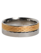 Gold Silberfarbener Ring aus echtem Messing mit DG Logo