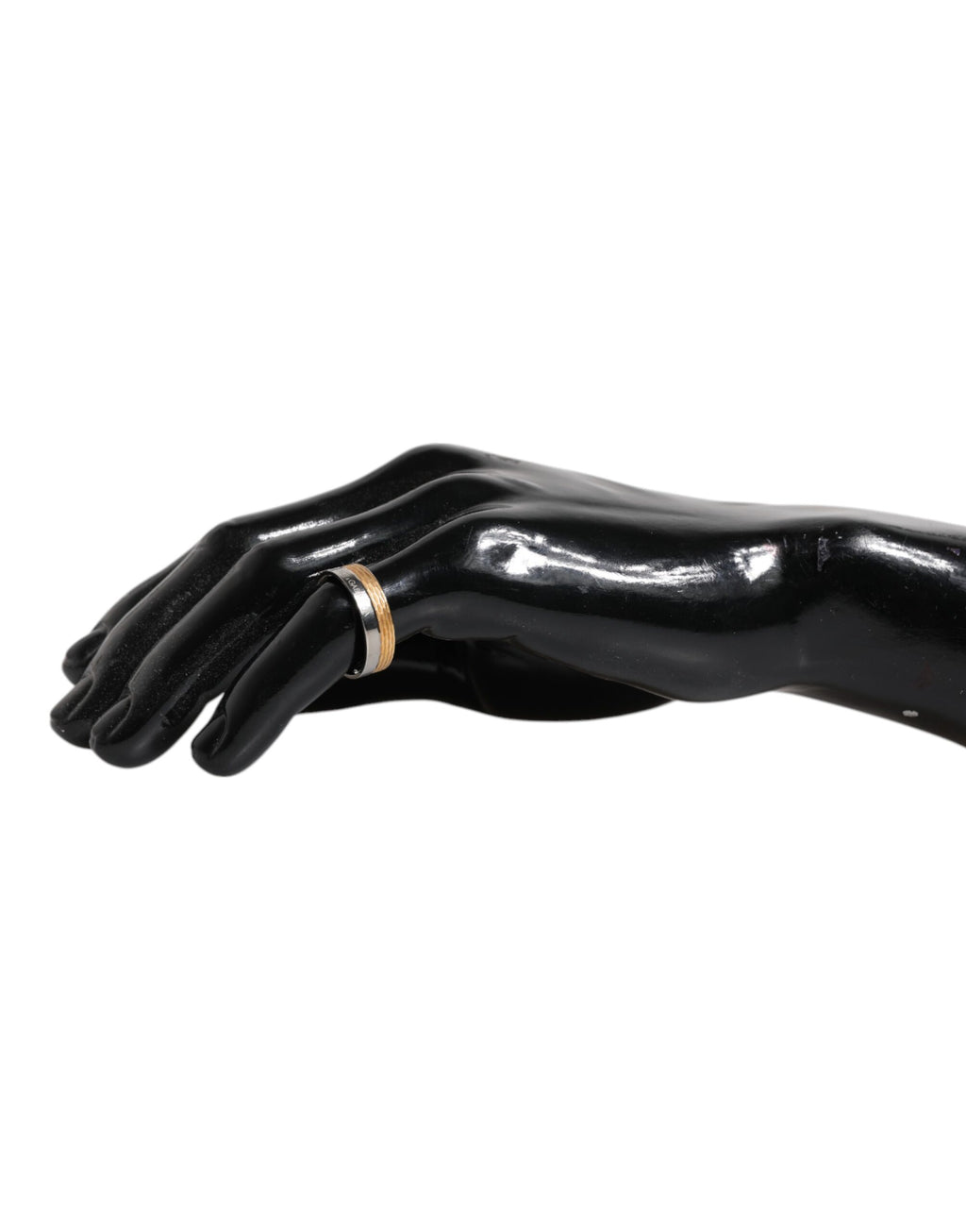 Gold Silberfarbener Ring aus echtem Messing mit DG Logo