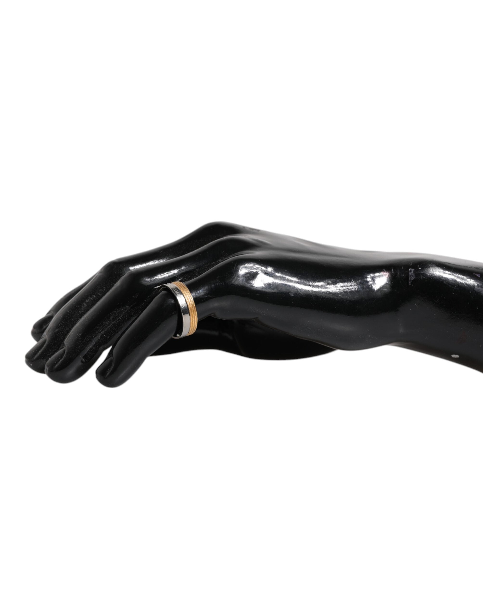Gold Silberfarbener Ring aus echtem Messing mit DG Logo