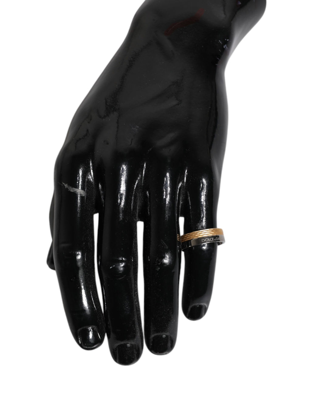 Gold Silberfarbener Ring aus echtem Messing mit DG Logo
