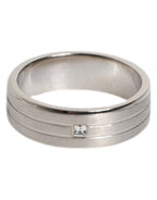 Anello DG in Ottone Tonalità Argento con Cristallo Trasparente