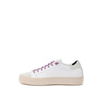 White Leather Low Top Sneakers