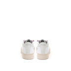 White Leather Low Top Sneakers