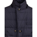 Blue Polyester Coat