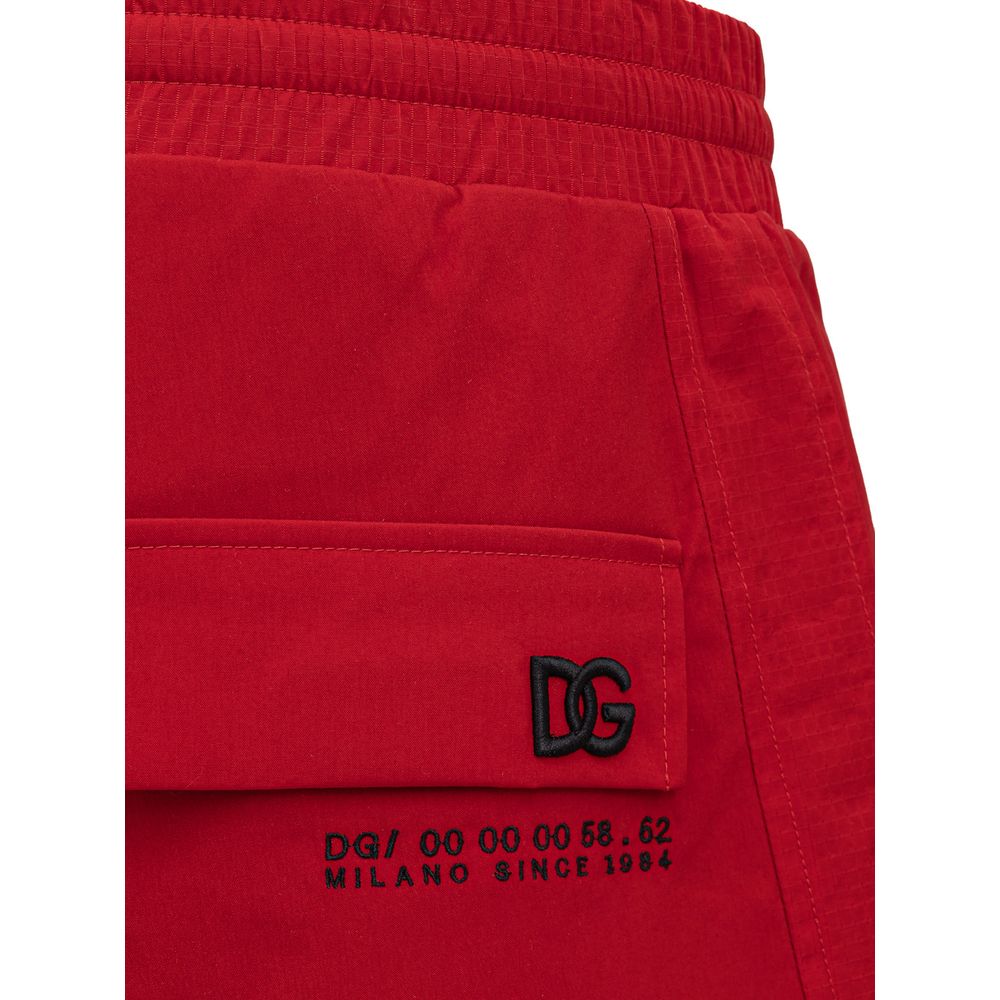 Rote Polyamid-Sporthose