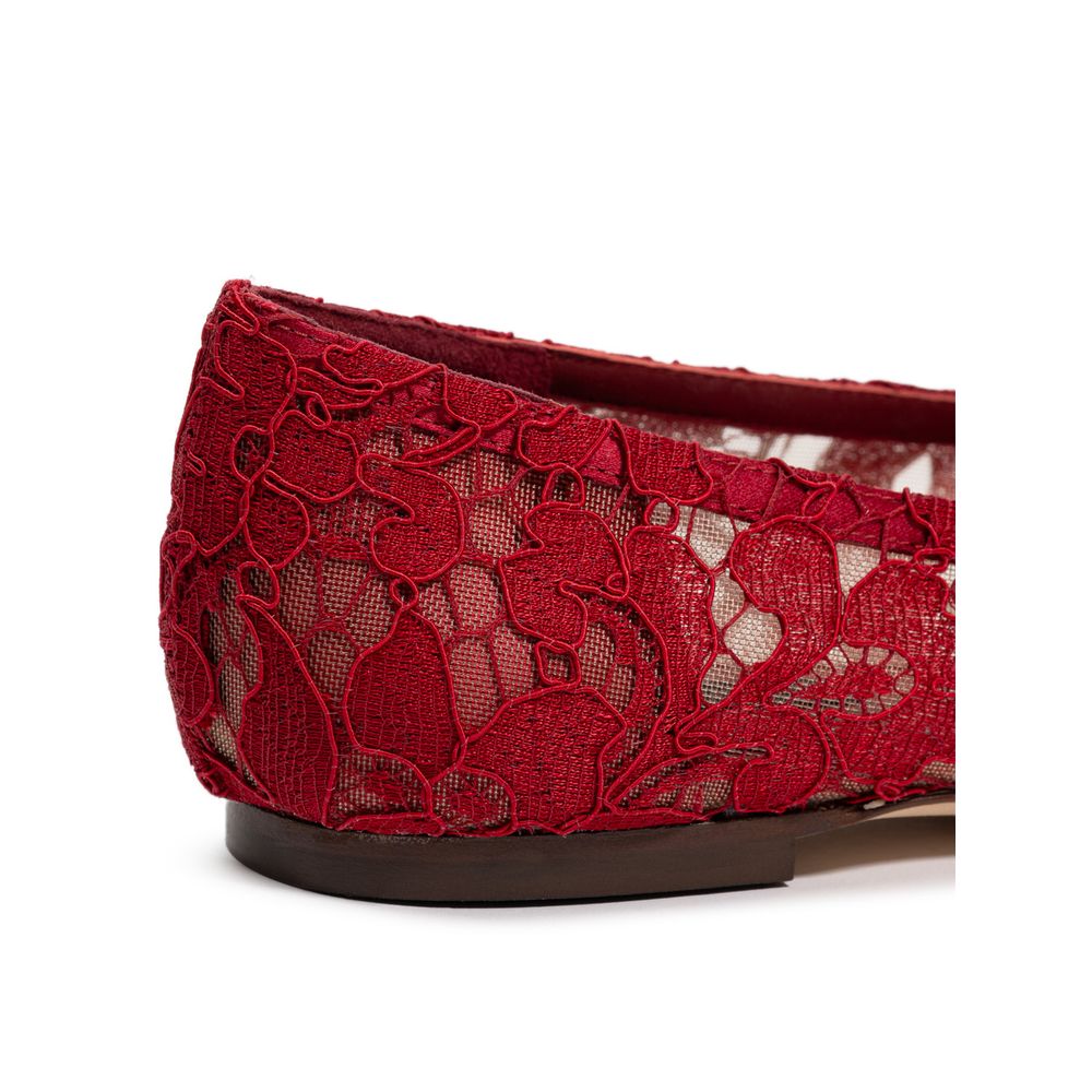 Ballerine rosse in viscosa