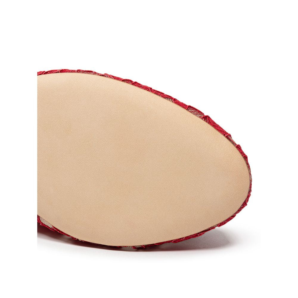 Ballerine rosse in viscosa